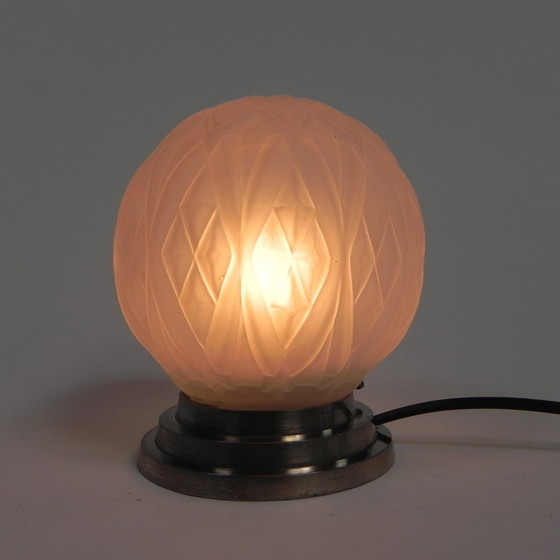 Image 1 of Plafonnier Art Déco avec abat-jour en verre dépoli, années 1930