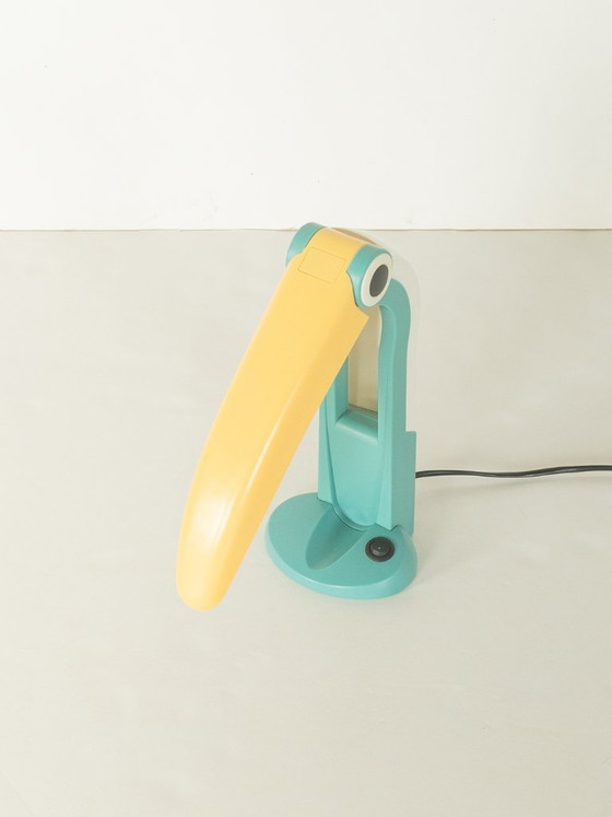 Lampada tucano, H.T. Huang, anni '80, Hunagslite, Lampade da tavolo, Plastica, Bianco (foto 5 di 12)