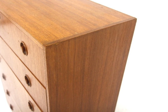 Image 1 of Skandinavische „Tallboy“-Kommode aus Teakholz, Schweden, 1960