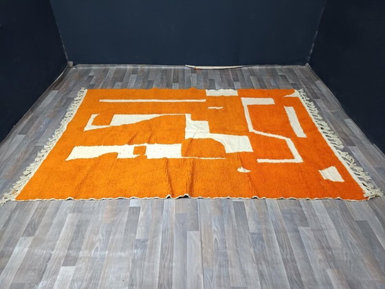 Image 1 of Orange tapis bérbere en laine 300cmx200cm 