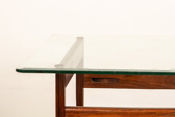 Image 1 of Danish Coffee Table in Rosewood and Glass by Arne Wahl Iversen 1960.