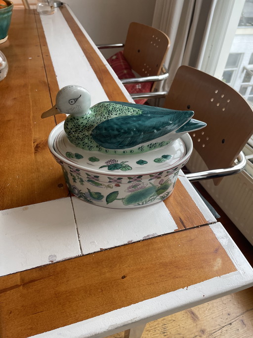 Stoofschaal en céramique chinoise vintage