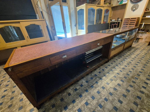 Shop Counters from the 1930s – vitrinekasten, Wood