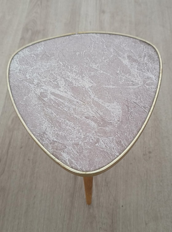 Vijftiger jaren bijzettafel – Metaal, Kunststof (photo 5 of 7)