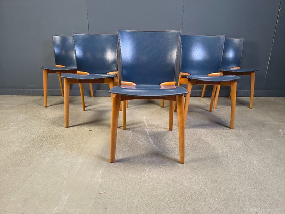 Image 1 of Chaises Cos S-12 de Josep Llusca pour Cassina, années 1990 - lot de 6