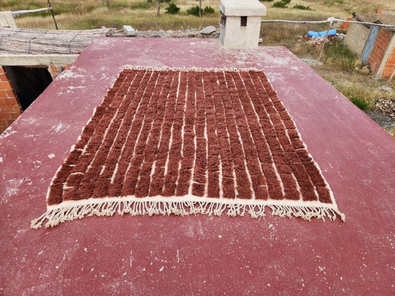 Image 1 of Tapis berbère marocain marron 250x200 cm – Tapis en laine fait main
