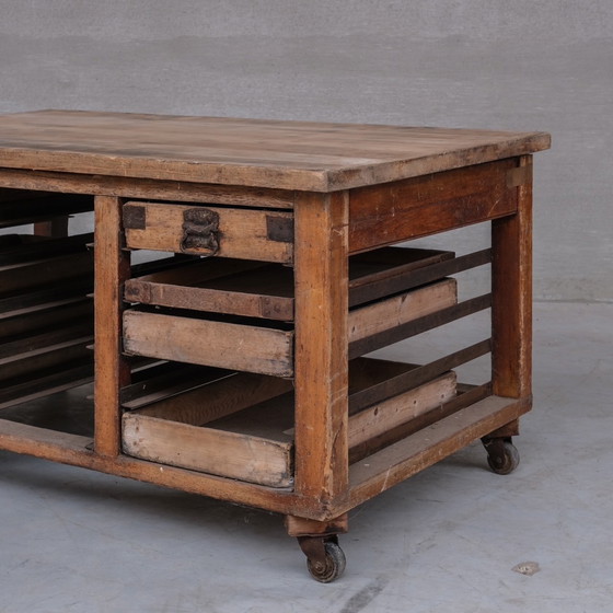 Image 1 of Antiek Engels Bakkers Werkblad of Keuken Eiland Tafel