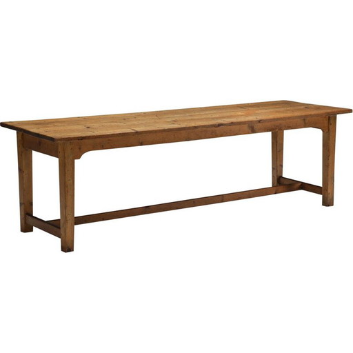 Vintage rustic wood dining table, 1950s