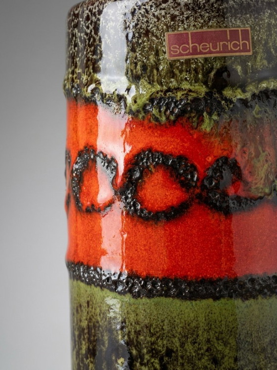 Scheurich 401-28 Handled Vase – Fat Lava – 28 cm – Scheurich W-Germany, Ceramic (photo 8 of 10)