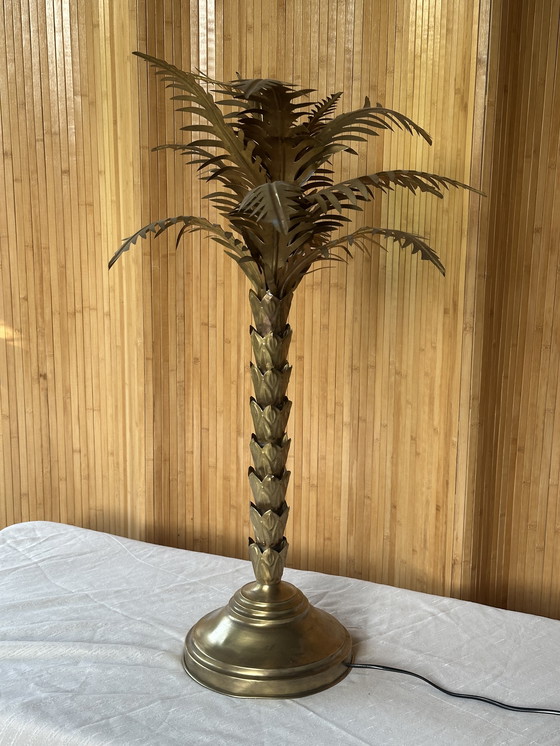 Image 1 of Lámpara de mesa de palmera de latón