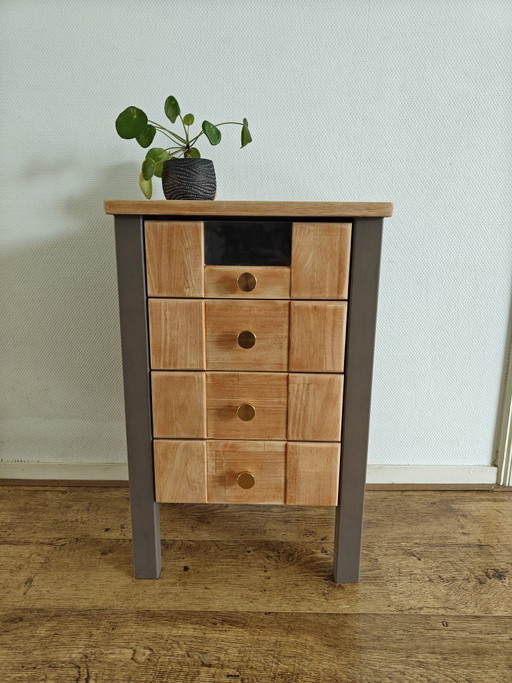Cómoda de roble con tiradores de latón – ladekasten, Wood, Brass (photo 2 of 6)