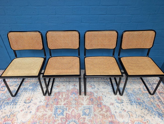 4x Vintage black Cesca chairs – Dining chairs, Metal, Rattan (photo 3 of 21)