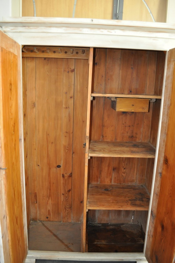 Painted Double Wardrobe in Wood – Vintage (photo 7 of 12)