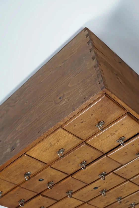 Image 1 of Vintage Duitse grenen en eiken apothekerskast, jaren 1950