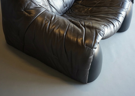 Image 1 of Amak Lounge Chair aus braunem Leder von Annie Hieronimus für Cinna, 1980er Jahre