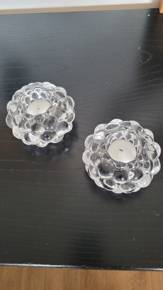 Image 1 of Orrefors Teelichthalter „Himbeere“ – 2er-Set