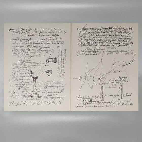 Image 1 of Saul Steinberg "Derriere Le Miroir" n. 157 con quattordici litografie di Maeght Editeur