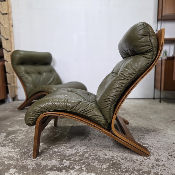 Image 1 of 2x Rybo Rykken Ry-Wing chair vintage 60s Scandinavian