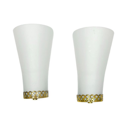 Een paar Doria Leuchten wandlampen, Hollywood Regency, Duitsland, jaren 70.