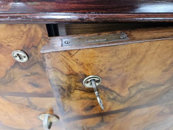 1940s Art Decò Milanese Sideboard in Briar Root and Mirror – Wood (photo 20 of 33)