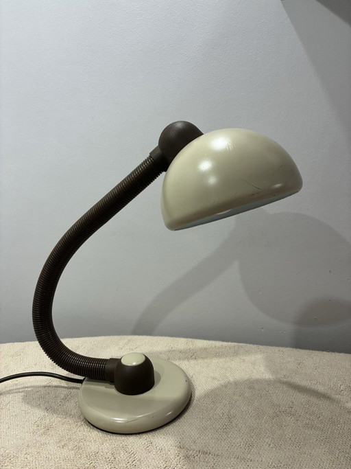 Lampada da scrivania Klaus Hempel per Hustadt Leuchten, ocra e beige, anni '70-'80