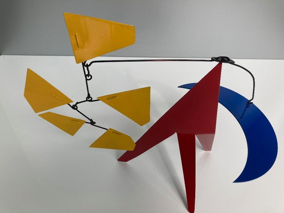 Image 1 of Blue Moon And 5 Yellow Trapezoids Mobile