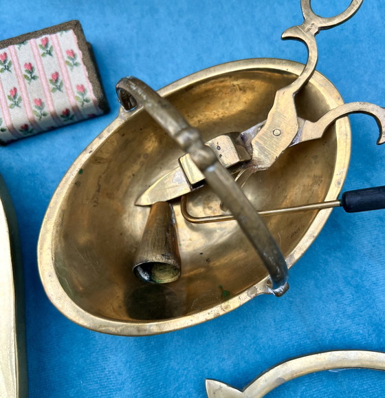 Image 1 of Large vintage collection made of solid brass - owls, cat, bookend & more