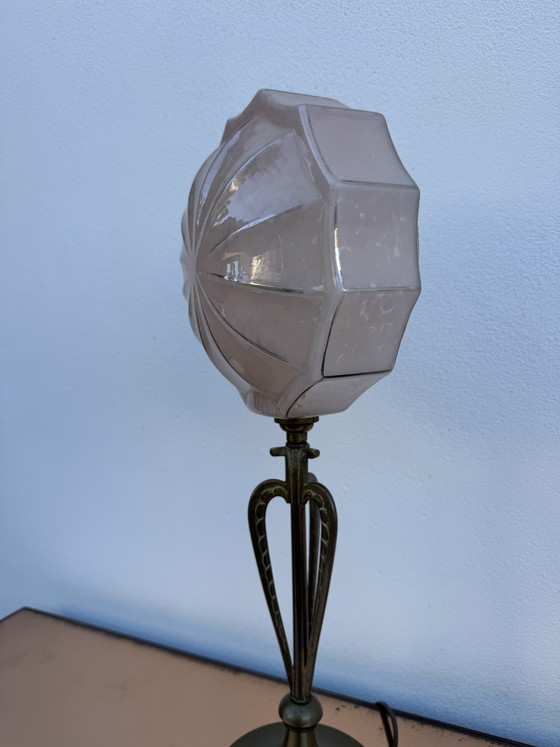 Lámpara Art Déco de bronce y cristal de Clichy – Lámparas de mesa, Bronze, Glass (photo 10 of 15)