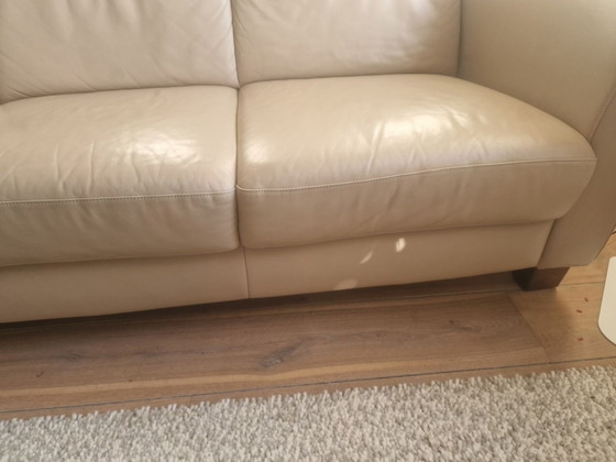 Antonio Ricci Sofa sehr gut, Leder, Holz, Beige (Foto 4 von 6)