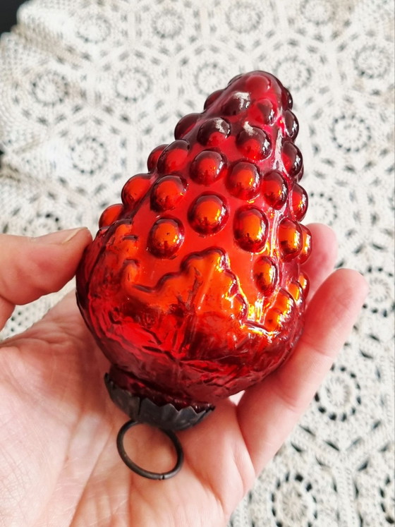 Ornements vintage pour sapin de Noël, Objets déco, Métal, Verre, Crème (photo 11 sur 14)