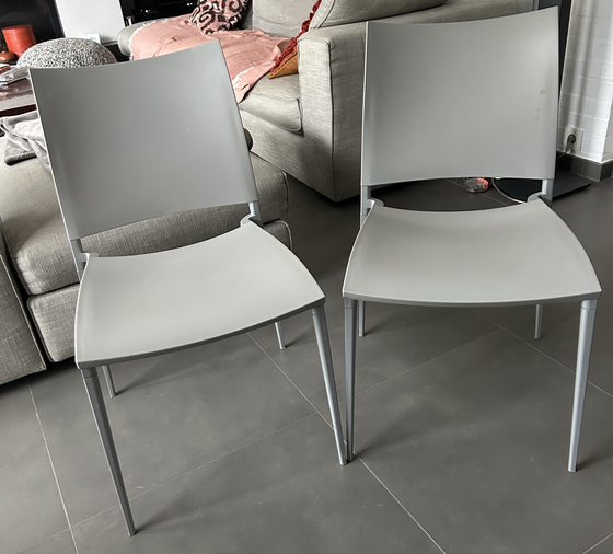 Image 1 of 2x Desalto Sand Chairs Light Gray