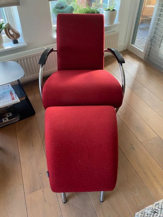 Image 1 of 2 Gelderland armchairs 5470 with matching footstool