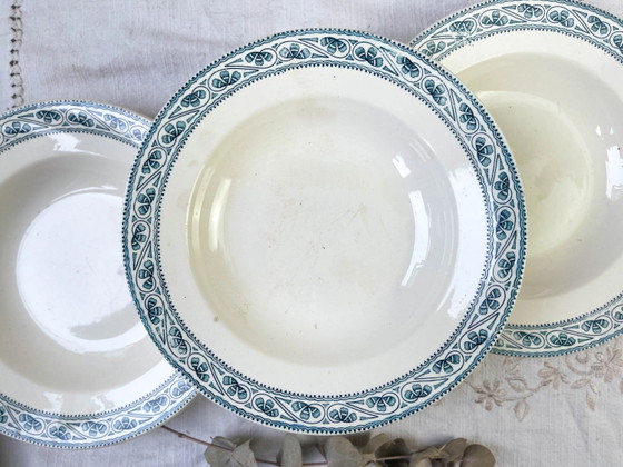 6 Piatti Fondi in Ironstone Blu BOULENGER Modello Champigny – Stoviglie (photo 7 of 10)