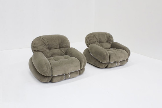 Image 1 of Poltrone vintage Okay di Adriano Piazzesi, anni '70, Italia