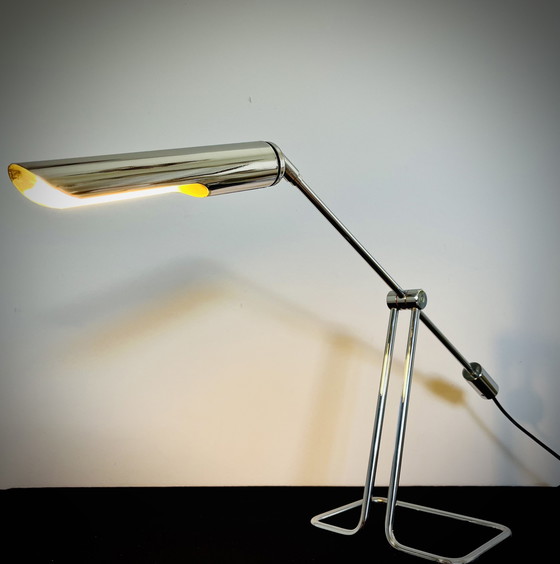 Image 1 of Abo Randers - Minimalist Chrome pendulum Vintage Desklamp