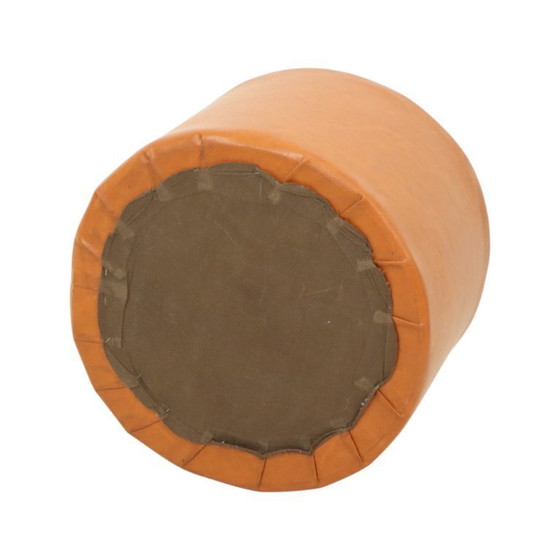 Image 1 of Pouf vintage Marron Skai Stermotif