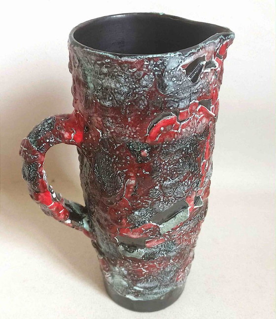 Image 1 of Vallauris Fettlava-Krug, Höhe 28,6 cm