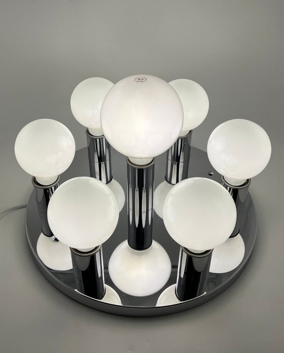 Image 1 of Lampada a cascata Space Age cromata (7 luci) – TZ Leuchten, anni '70