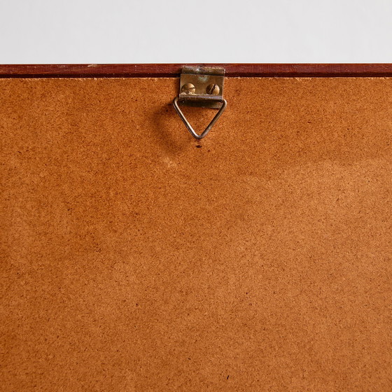 Image 1 of MK11168 Miroir hexagonal encadré en teck