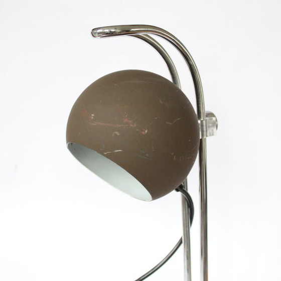 Image 1 of Vintage Mid-Century Eyeball Table Lamp with Chrome accents