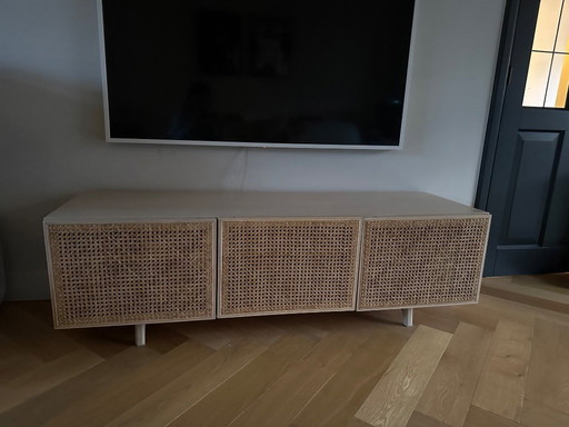 Mobili multimediali di design di Hans K. Oak rattan