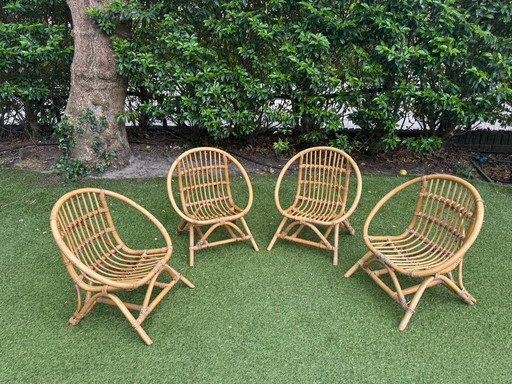 Atmosphera Chaise haute pour enfants Leo rattan