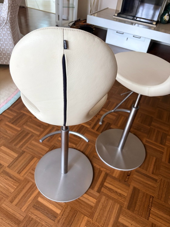 2x Varier Eight Sgabelli da bar (Pelle, regolabili in altezza) Design Premium – Cromo (photo 6 of 8)