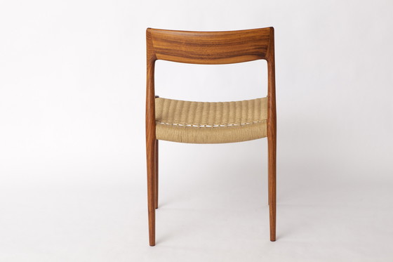 Image 1 of Sedia Niels Møller Model 77 in palissandro - Classico del design danese, anni '60, restaurata e ritessuta