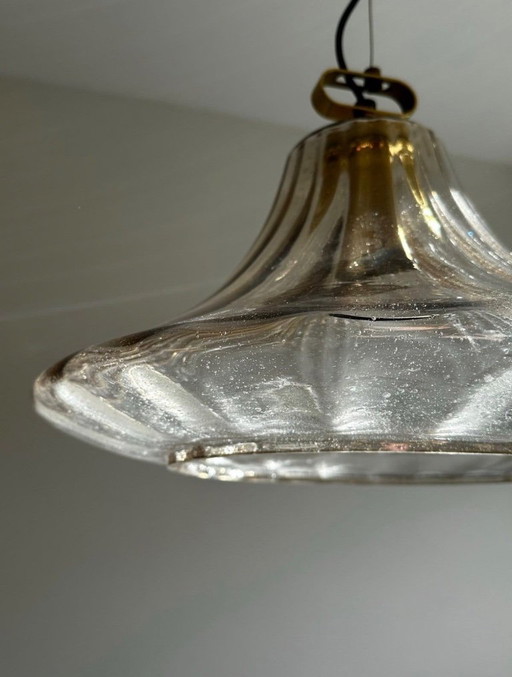 Vintage Glashütte Limburg Hanglamp Jaren 70 Met Bubbelglas – hanglampen, Other (photo 2 of 5)