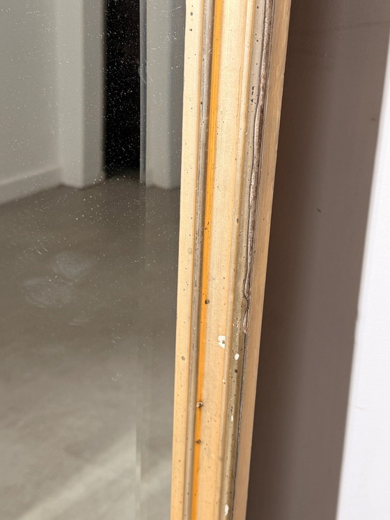 Grande Specchio da Terra Vintage Francese in Legno Dorato, Vetro (foto 5 di 6)