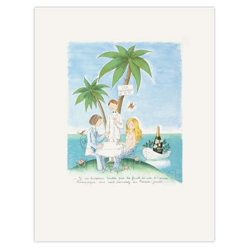 Raymond Peynet Lithografie Ich werde mich von den Meeresfrüchten verführen lassen... 1985 – lithos zeefdrukken (photo 2 of 5)