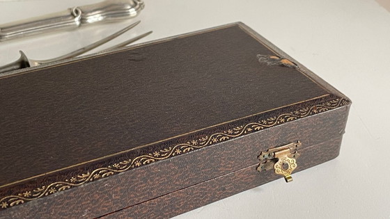 Image 1 of COUVERTS à Viande Argent et Métal argenté PARIS France