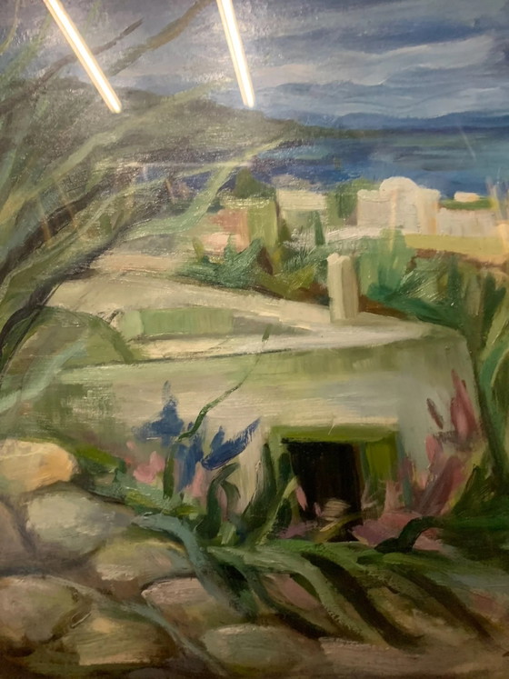 Peinture à l'huile de paysage des années 1950 sur toile par Lamberto Lamberti, Peintures et dessins (photo 2 sur 4)