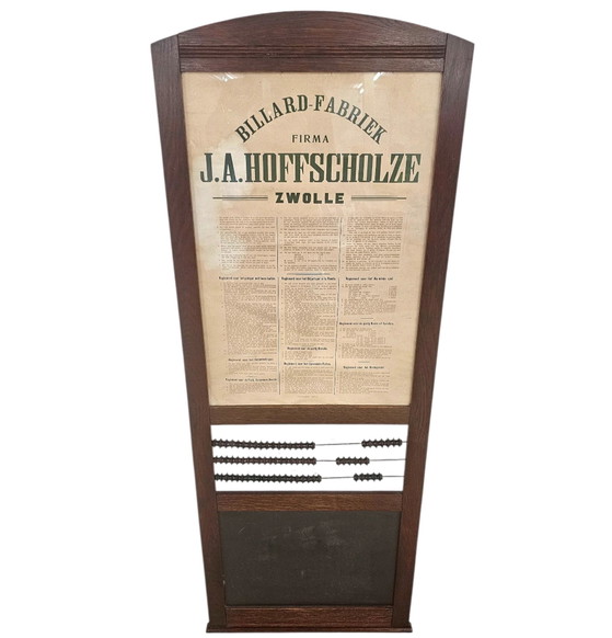 Wand-biljartscorebord van J.A. Hoffscholze / Zwolle / Biljartfabriek / jaren 60 – Wanddecoratie (photo 2 of 6)